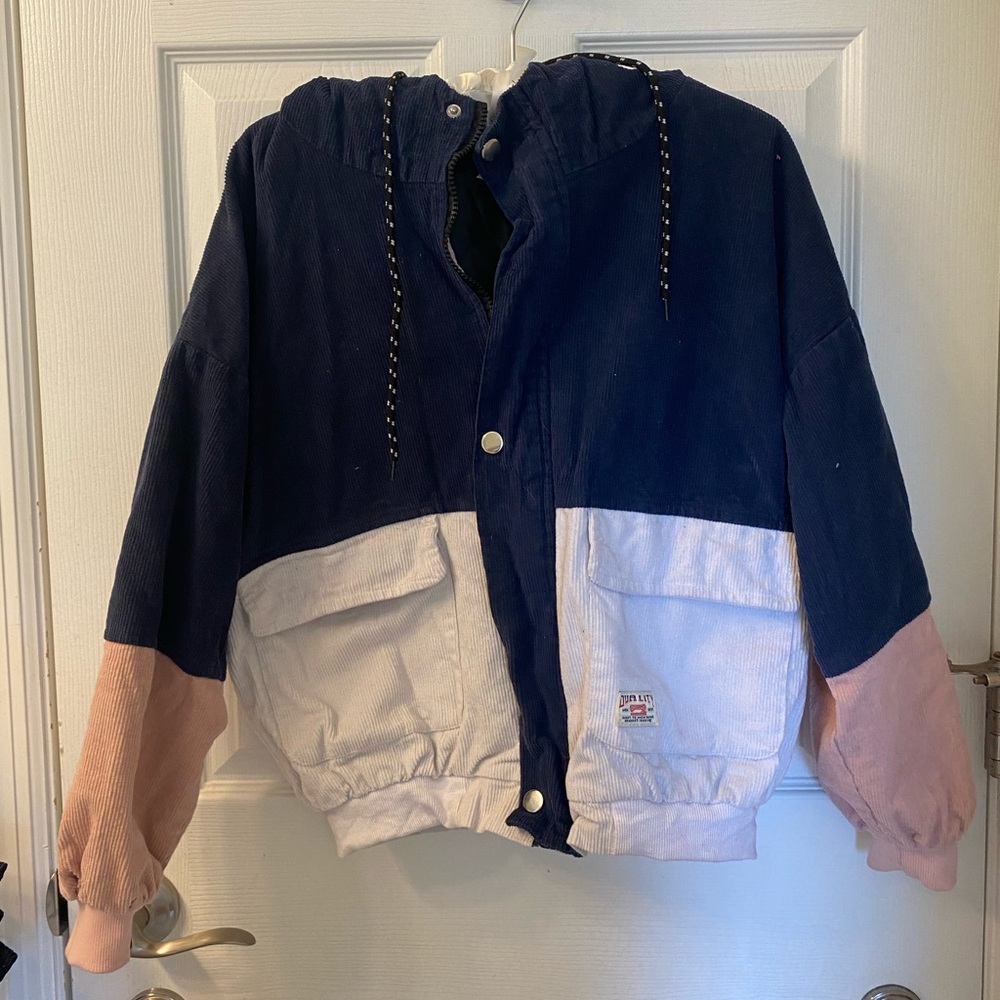 Zaful Women’s Multicolor Corduroy Cropped Jacket